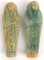 2 RARE INSCRIBED ANCIENT EGYPTIAN FAIENCE USHABTI