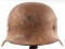 WWII NORMANDY BEACH FOUND M42 GERMAN HELMET