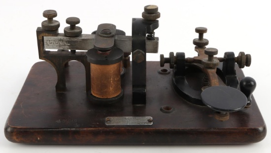 J H BUNNELL NEW YORK TELEGRAPH KEY AND SOUNDER