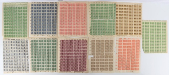 GERMAN PRE WWII ERA POSTAGE STAMP SHEET LOT