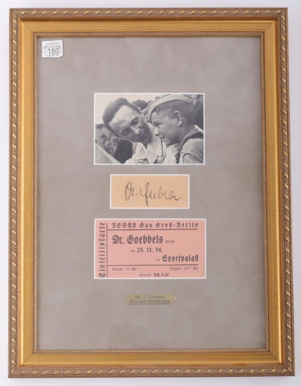 DR. J. GOEBBELS AUTOGRAPH & SPEAKING EVENT TICKET