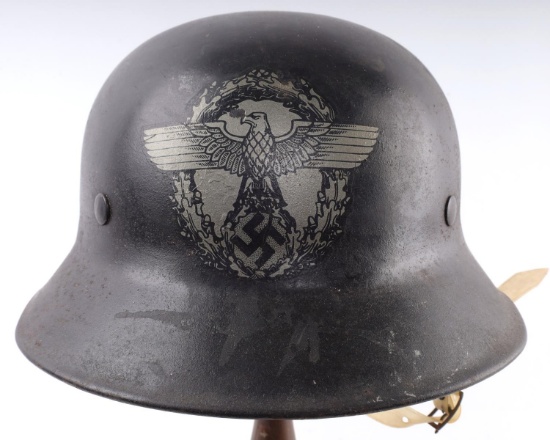 WWII FRONT DECAL FIRE POLICE HELMET