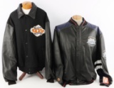 2 NEW SUPER BOWL JACKET LOT 1 LEATHER 1 TRIM