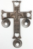 NATIVE AMERICAN TRADE CROSS WITH FETISH RINGS
