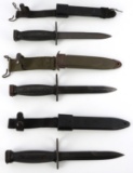 LOT OF 3 M7 BAYONET LOT IN M8 & M10 SCABBARDS