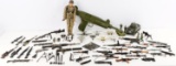 LARGE GROUP OF TOY GUNS & MILITARY FIGURES