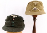 2 WWII GERMAN THIRD REICH M43 CAP LOT