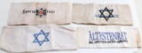 LOT OF 4 HOLOCAUST PERIOD ARMBANDS DOCTOR POLICE