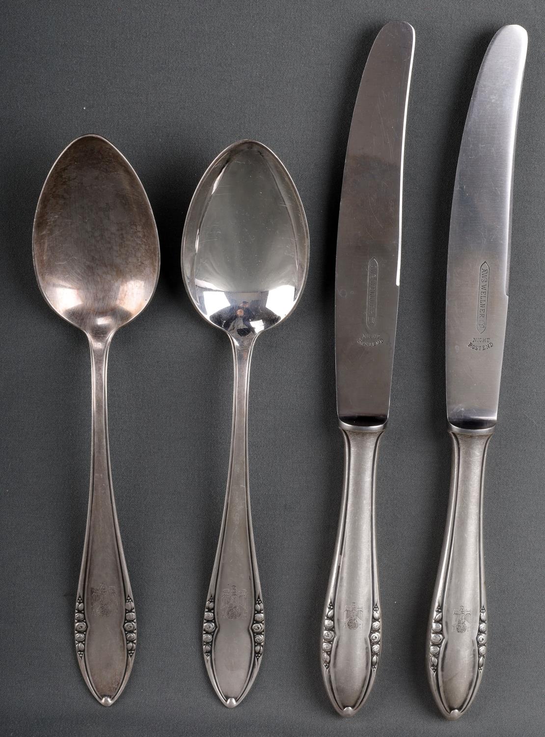 WWII ADOLF HITLER MONOGRAM WELLNER SILVERWARE Proxibid