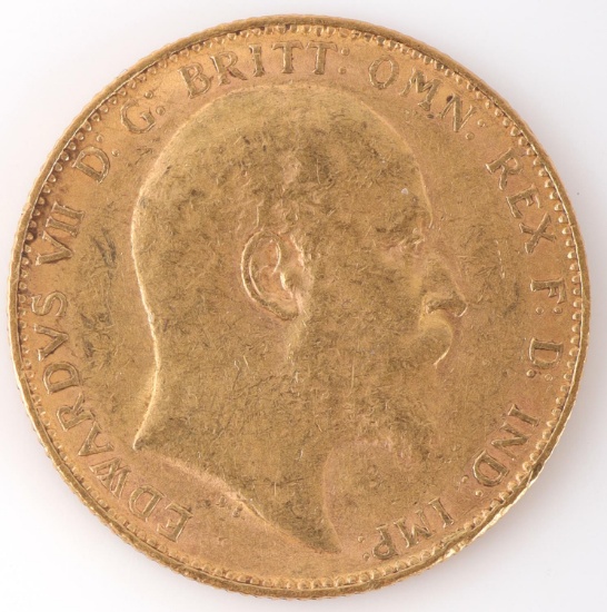 1903 GREAT BRITAIN EDWARD VII GOLD SOVEREIGN COIN