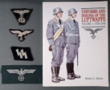 WWII GERMAN BADGE AND BOOK LOT OF 5 ITEMS