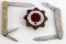 WWII GERMAN SS POLICE BADGE FIRST CLASS & KNIVES