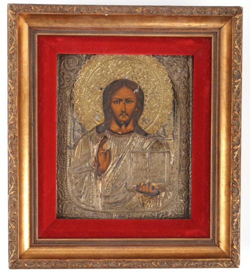 DEPICTION OF CHRIST ANTIQUE RUSSIAN ORTHODOX PAINT