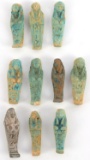 10 DUG EGYPTIAN FAIENCE FIGURE LOT