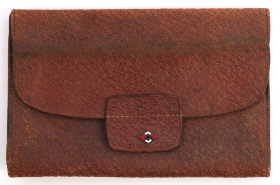 WWII GERMAN HITLER YOUTH LEATHER WALLET ID HOLDER