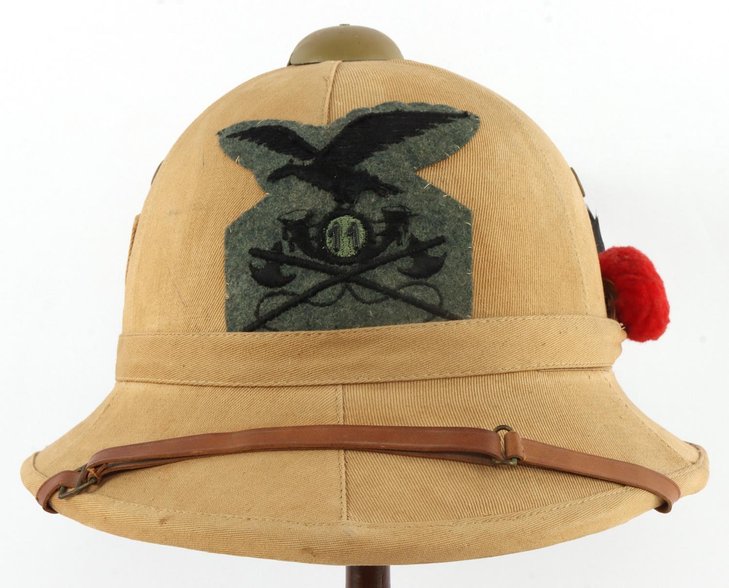 WWII ITALIAN 11TH ALPINI M1928 PITH SUN HELMET | Proxibid