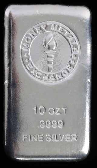 10 OZT OUNCE .999 FINE SILVER BAR INGOT