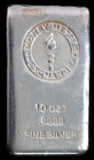 10 OZT OUNCE .999 FINE SILVER BAR INGOT