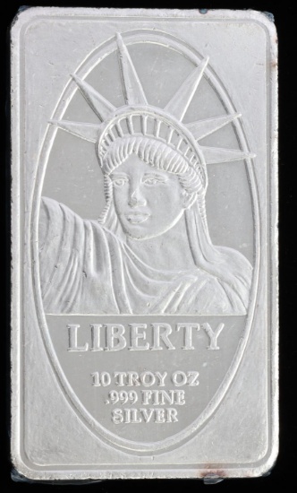10 OZT OUNCE .999 FINE SILVER BAR INGOT