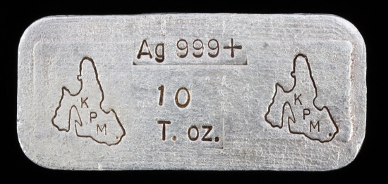 10 OUNCE OZT .999 FINE SILVER BAR INGOT