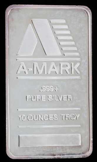 A-MARK 10 OZT OUNCE .999 FINE SILVER BAR INGOT