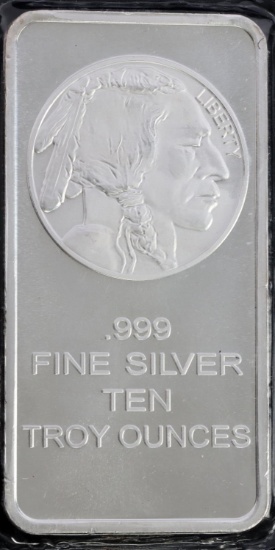 10 OZT OUNCE .999 FINE SILVER BAR INGOT