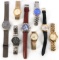 LOT OF 8 MENS WATCH SKAGEN LONGINES SEIKO FOSSIL