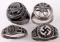 LOT OF 4 WWII GERMAN THIRD REICH SILVER RINGS