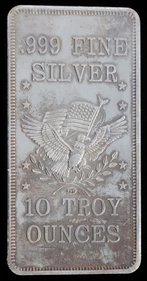 10 OZT.999 FINE SILVER BAR INGOT