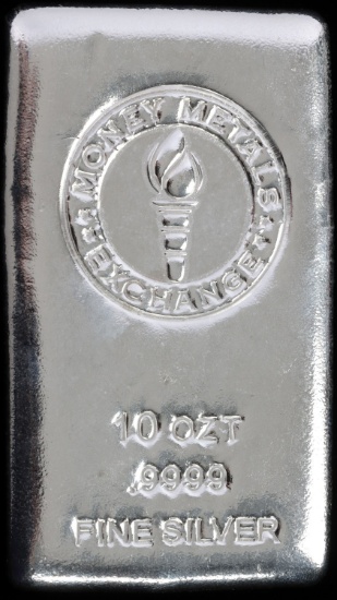 10 OZT OUNCE .999 FINE SILVER BAR INGOT