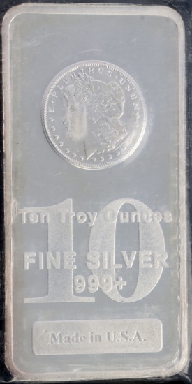 10 OZT OUNCE MORGAN DOLLAR .999 FINE SILVER BAR