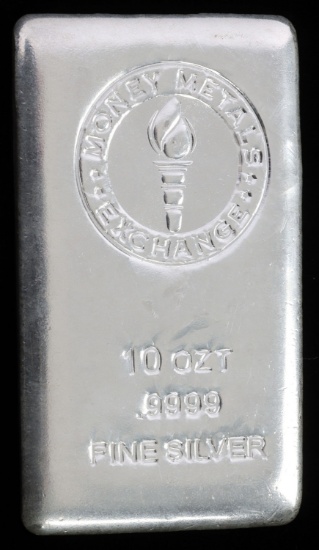 10 OZT .999 FINE SILVER BULLION BAR MONEY METALS