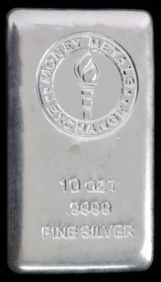 10 OZT .999 FINE SILVER BULLION BAR MONEY METALS
