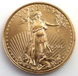 2017 GOLD 1/10 OZT OUNCE AMERICAN EAGLE BU COIN