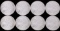 LOT 8 .999 FINE SILVER BUFFALO 1 OZT OUNCE ROUNDS