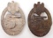 WWII GERMAN PANZER ASSAULT BADGES BRONZE & SILVER