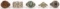 LOT OF 5 WWII GERMAN RINGS SS WESTWALL TOTENKOPF
