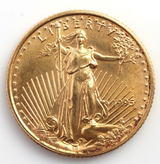 1995 GOLD 1/10 OZT OUNCE AMERICAN EAGLE BU COIN