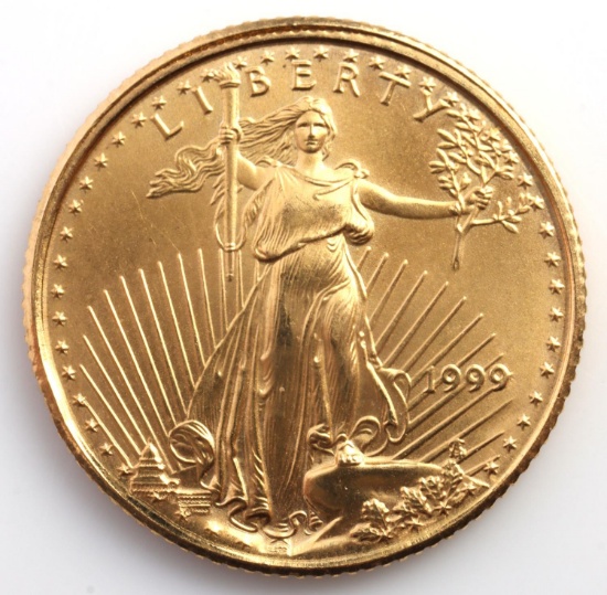 1999 GOLD 1/10 OZT OUNCE AMERICAN EAGLE BU COIN