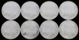 LOT 8 .999 FINE SILVER BUFFALO 1 OZT OUNCE ROUNDS