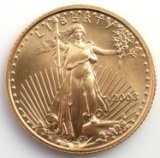 2003 GOLD 1/10 OZT AMERICAN EAGLE BU COIN