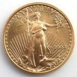 2008 GOLD 1/10 OZT OUNCE AMERICAN EAGLE BU COIN