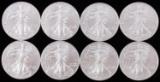 8 2018 SILVER AMERICAN EAGLE BU COIN LOT