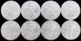 8 2023 .999 FINE BU SILVER AMERICAN EAGLE COIN LOT