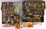 2 TACKLE BOX LOT EACH FULL VINTAGE FISHING LURES