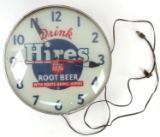 VINTAGE HIRES ROOT BEER ADVERTISING WALL CLOCK