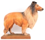 ANRI HELMUT DILLER SIGNED WOODCARVING COLLIE DOG