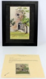 PRE WWII ADOLF HITLER PAINTING SIGNED COA INCLUDED