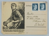 WWII GERMAN THIRD REICH ROMMEL SIGNED POSTCARD