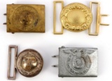 WWII GERMAN THIRD REICH BELT BUCKLE ASSMANN 4PCS